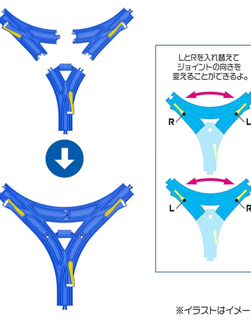 Load image into Gallery viewer, Takara Tomy Plarail Rail Train Accessory Parts R-30 Triangle Point (TRACK ONLY)
