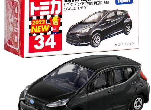 Load image into Gallery viewer, Takara Tomy Tomica Die-cast Car - 1/59 No.034 Toyota Aqua (1st)
