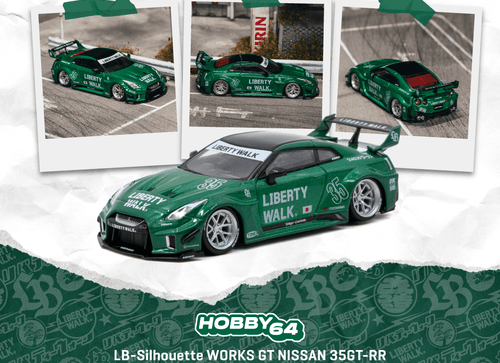 Load image into Gallery viewer, (Pre-order) Tarmac Works 1/64 LB-Silhouette WORKS GT NISSAN 35GT-RR EmeraldGreen
