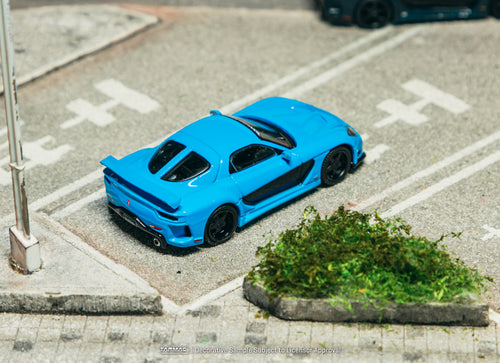 Load image into Gallery viewer, (Pre-order) Tarmac Works 1/64 Mazda RX-7 VeilSide Fortune7 Blue Model Car
