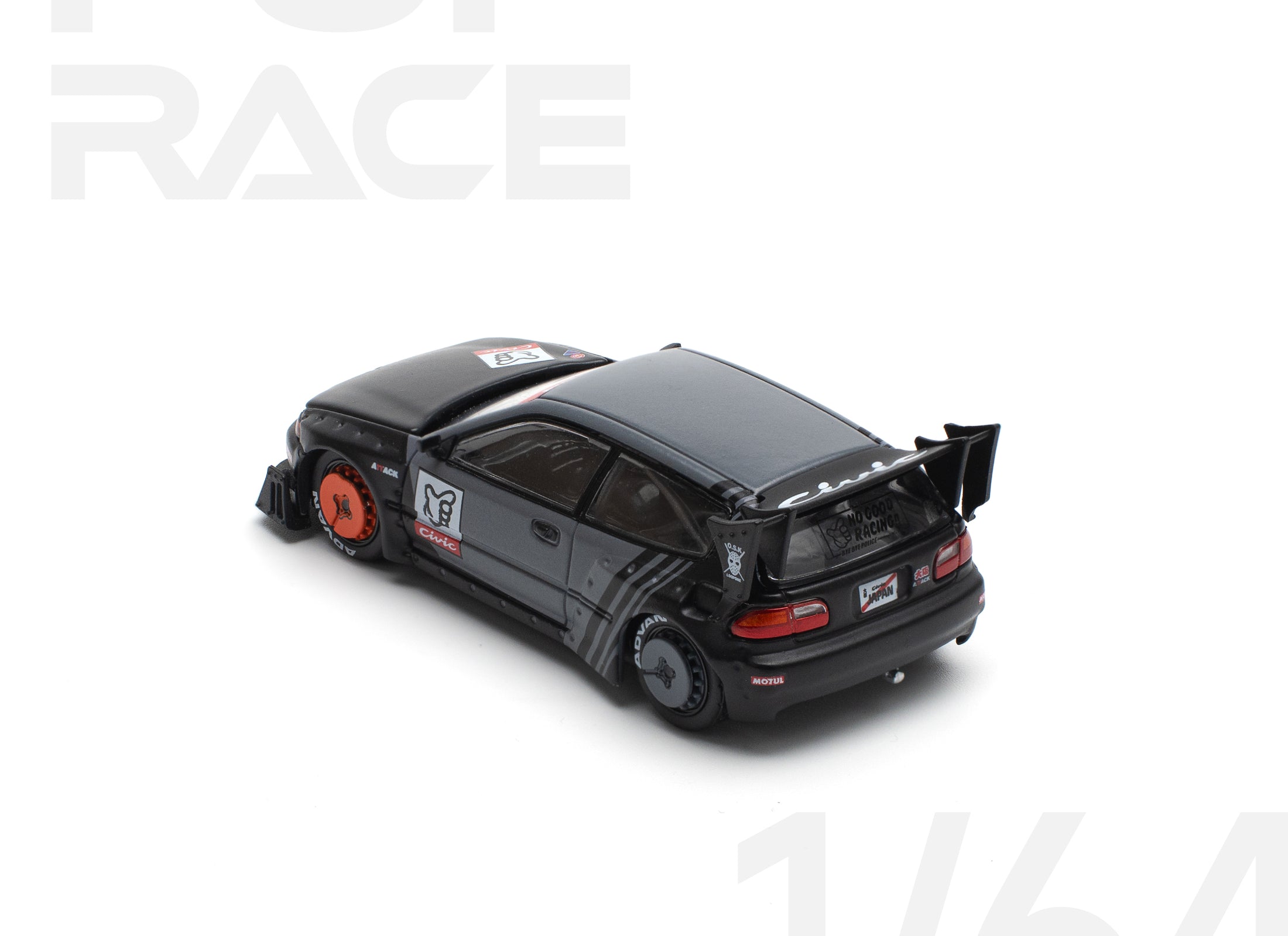 POPRACE 1/64 PANDEM CIVIC EG6 "KANJOZOKU" Diecast Model Car