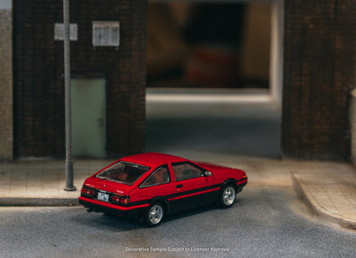 Load image into Gallery viewer, Tarmac Works 1/64 Toyota Sprinter Trueno (AE86) Red/Black Model Car
