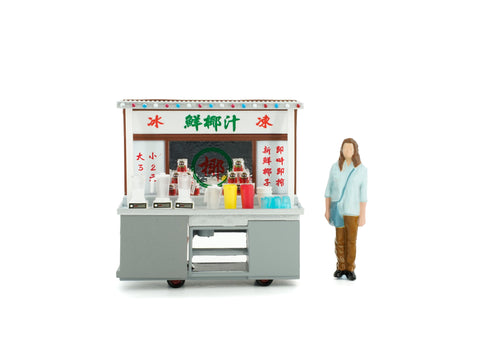 Load image into Gallery viewer, TINY Hong Kong City 1/35 #09 Fresh Coconut Juice Cartful Diecast paint Figure
