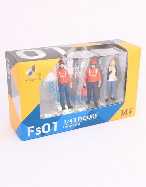 Load image into Gallery viewer, TINY City HK Scale 1/43 Figure Set 01 Firemen &amp; Lemon Tea Girl Model Figure
