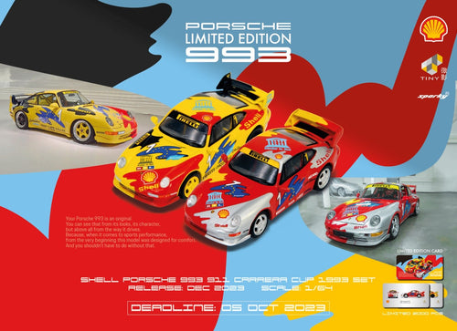 Load image into Gallery viewer, SPARKY x TINY 1/64 Porsche 993 Carrera Cup 1993 Shell Model Set
