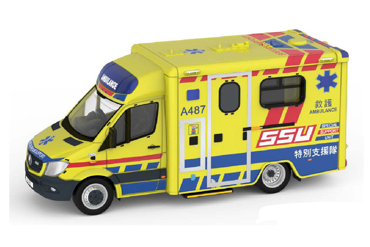Tiny City 158 Die-cast Model Car - Mercedes-Benz Sprinter FL HKFSD Ambulance SSU