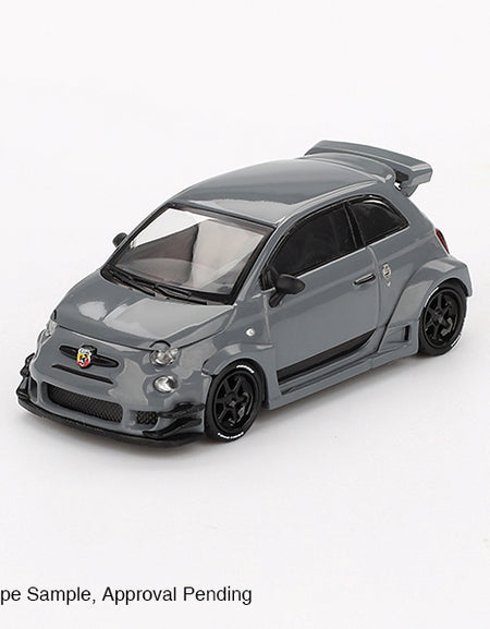 Mini GT #995 Abarth 595 LB-WORKS x Abas Works Grey RHD Model Car