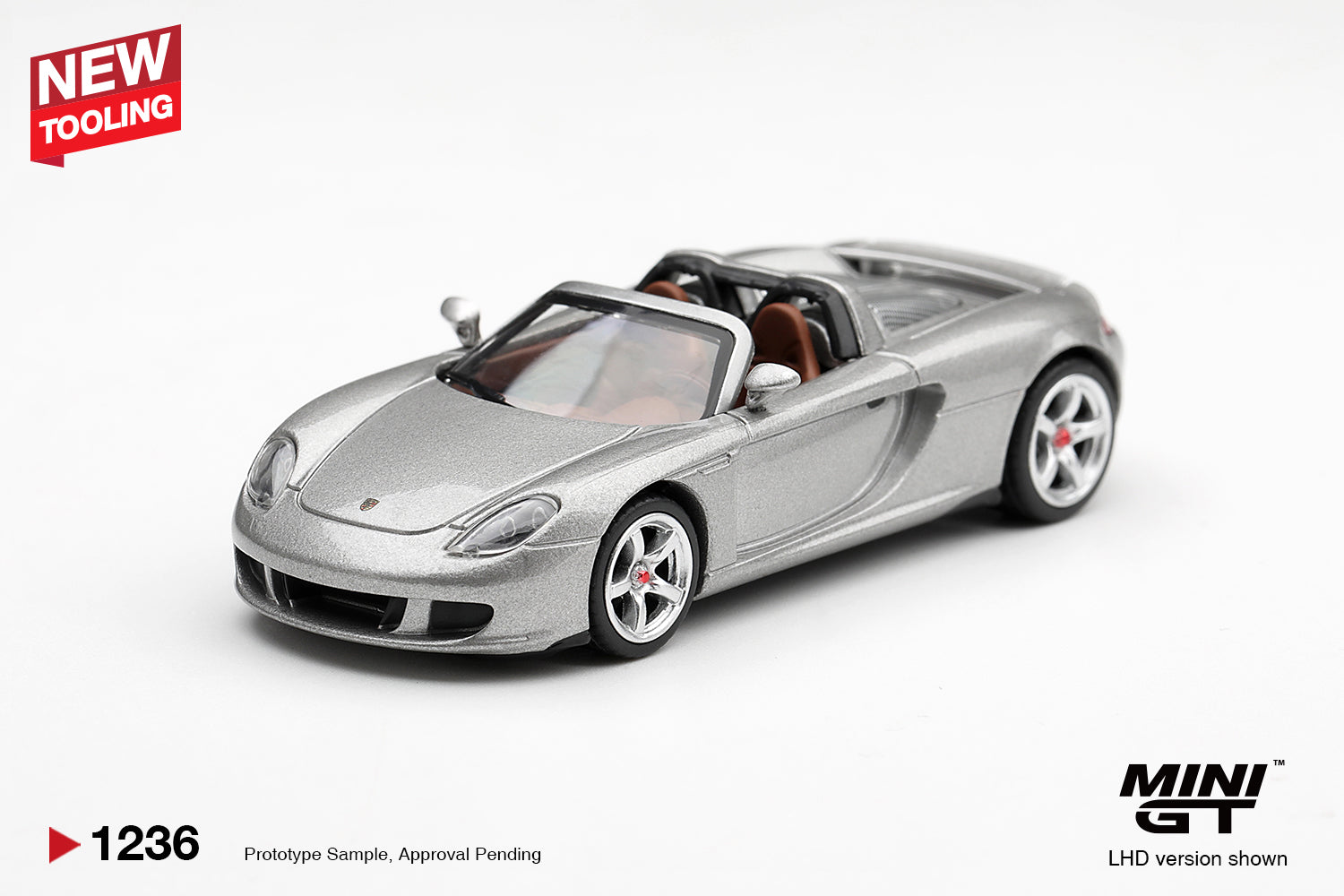 (Pre-order) Mini GT 1/64 #1236 Porsche Carrera GT GT Silver LHD
