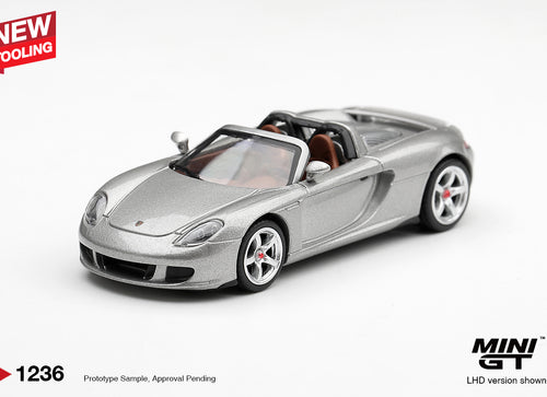 Load image into Gallery viewer, (Pre-order) Mini GT 1/64 #1236 Porsche Carrera GT GT Silver LHD
