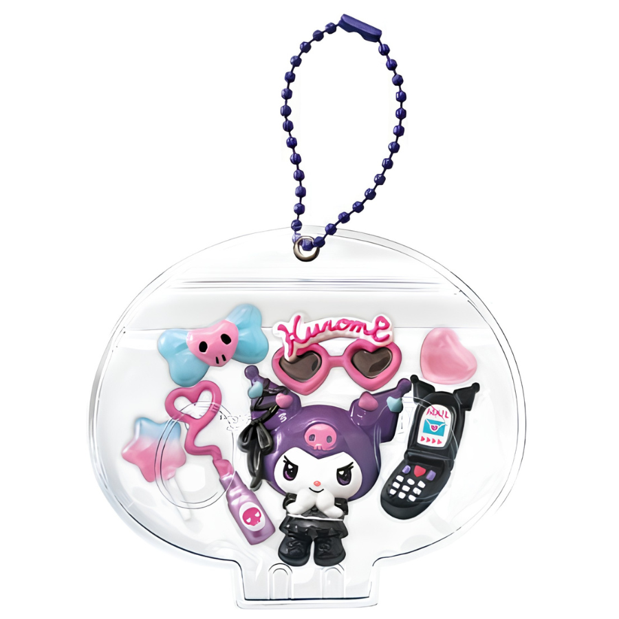 Re-ment Sanrio Candy Toy Kuromi Deco Chara Pouch Key Chain (Set of 6)