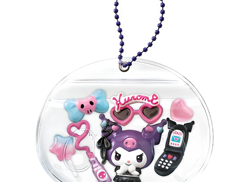 Load image into Gallery viewer, Re-ment Sanrio Candy Toy Kuromi Deco Chara Pouch Key Chain (Set of 6)

