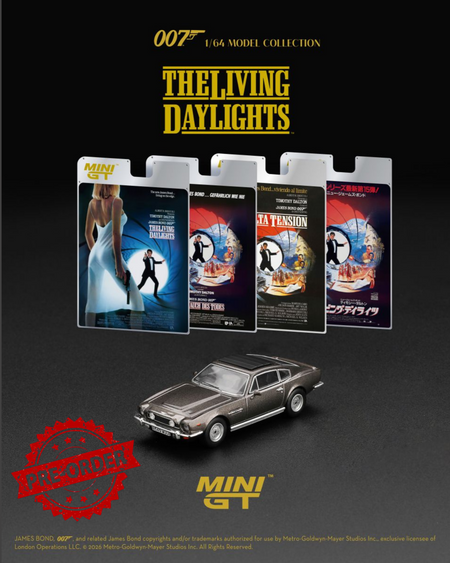 (Pre-order) Mini GT #922 Aston Martin V8 Vantage The Living Daylights 007 Model