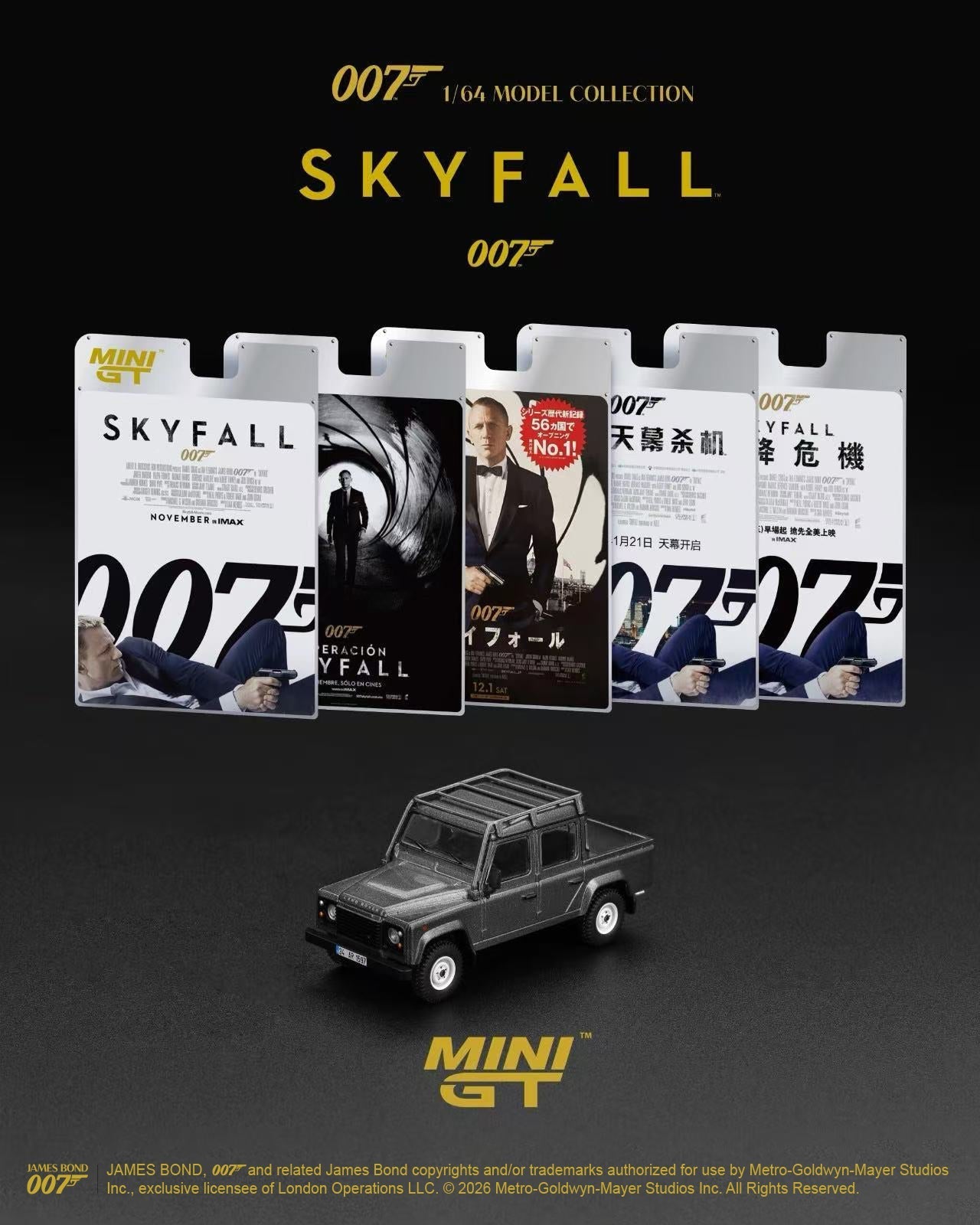 (Pre-order) Mini GT #918 Land Rover Defender 110 Crew Cab 007 Skyfall Diecast