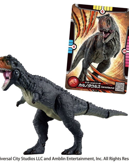 Load image into Gallery viewer, Takara Tomy ANIA Animal Jurassic World Carnotaurus Figure with Battle Card
