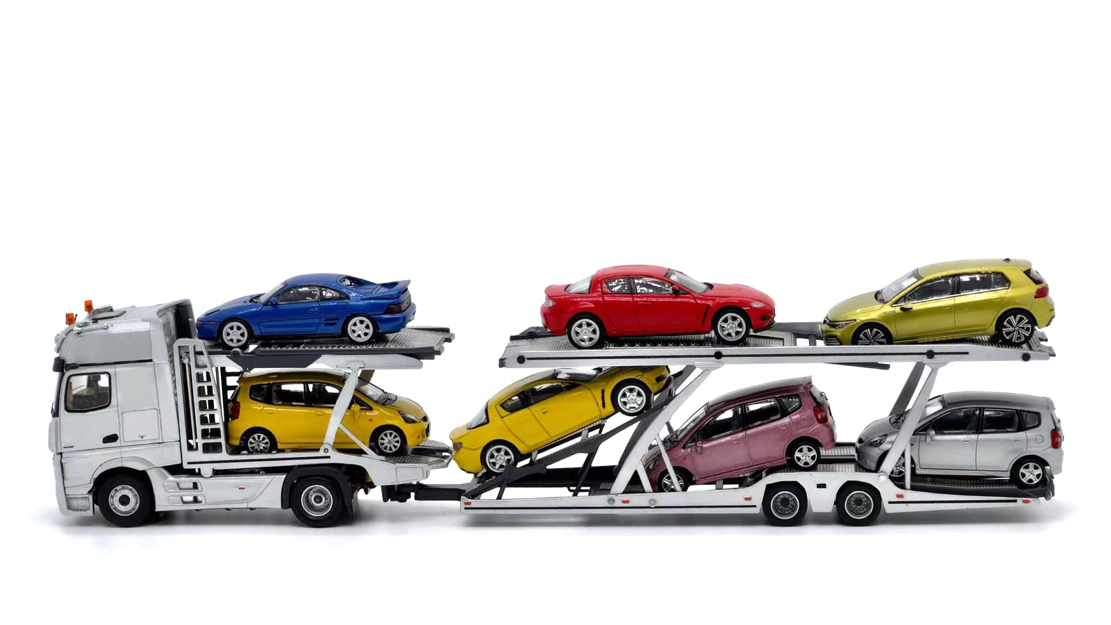 (In Stock) Tiny City - Mercedes-Benz Actros MP5 Transporter (Silver) Model car