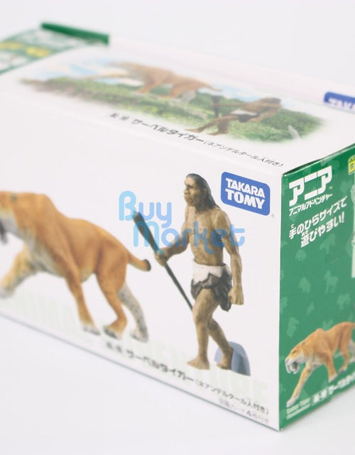 Load image into Gallery viewer, Takara Tomy ANIA Animal AL-10 Saber Tiger with primitive man Action Figure Toy
