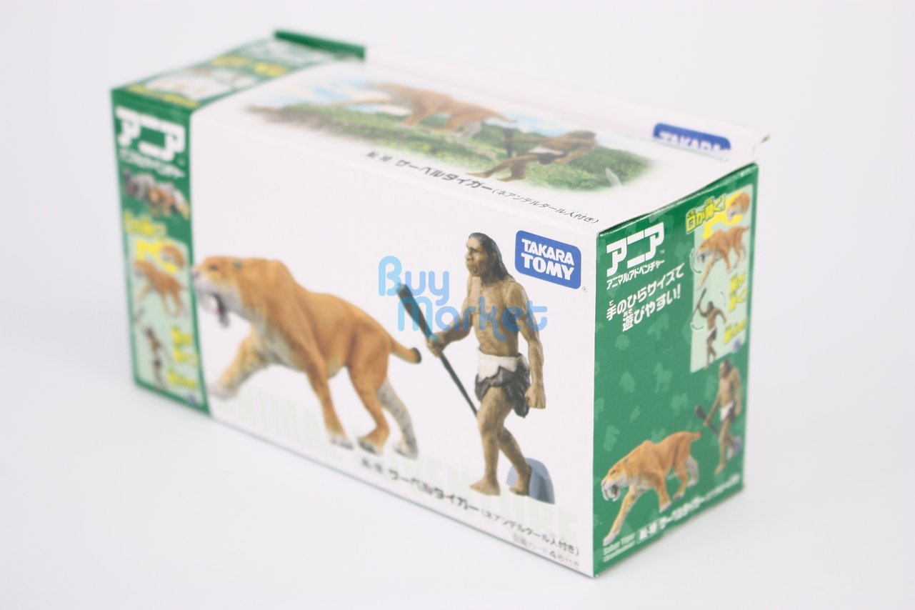 Takara Tomy ANIA Animal AL-10 Saber Tiger with primitive man Action Figure Toy