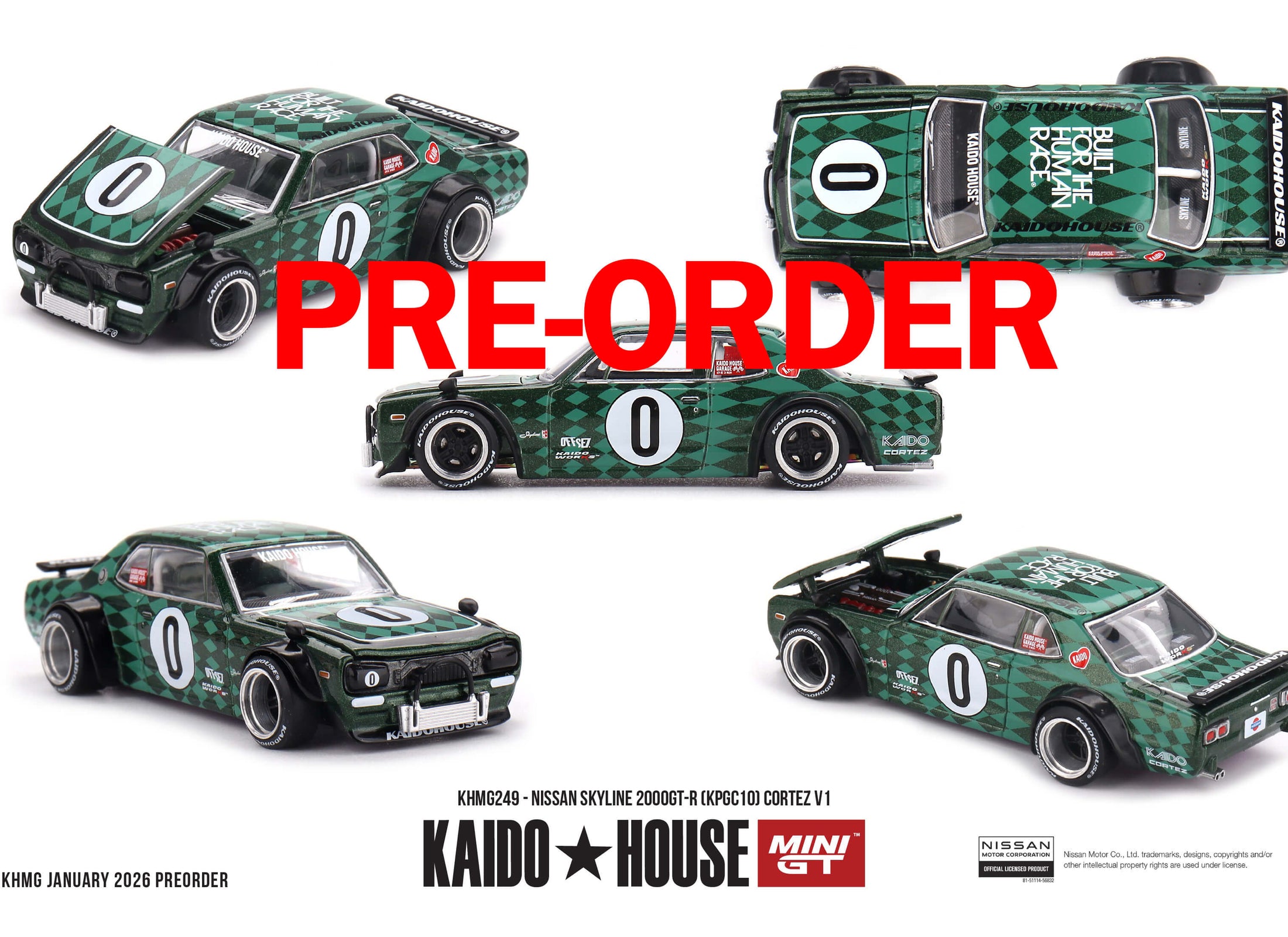 (Pre-order) Kaido House X Mini GT Nissan Skyline 2000GT-R (KPGC10) Cortez V1
