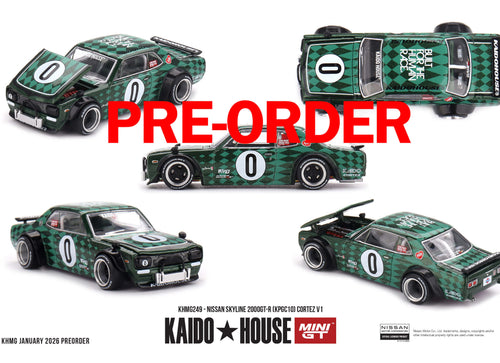 Load image into Gallery viewer, (Pre-order) Kaido House X Mini GT Nissan Skyline 2000GT-R (KPGC10) Cortez V1
