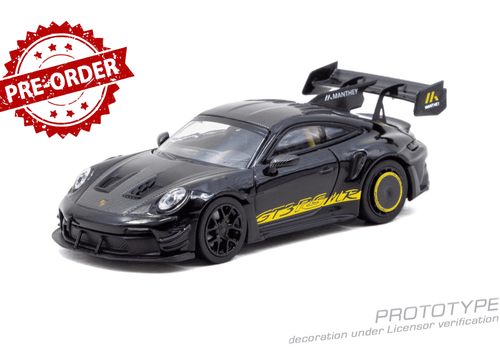 Load image into Gallery viewer, (Pre-order) Tarmac Works 1/64 Porsche GT3RS 992.1 MR Black Yellow Tarmac Special
