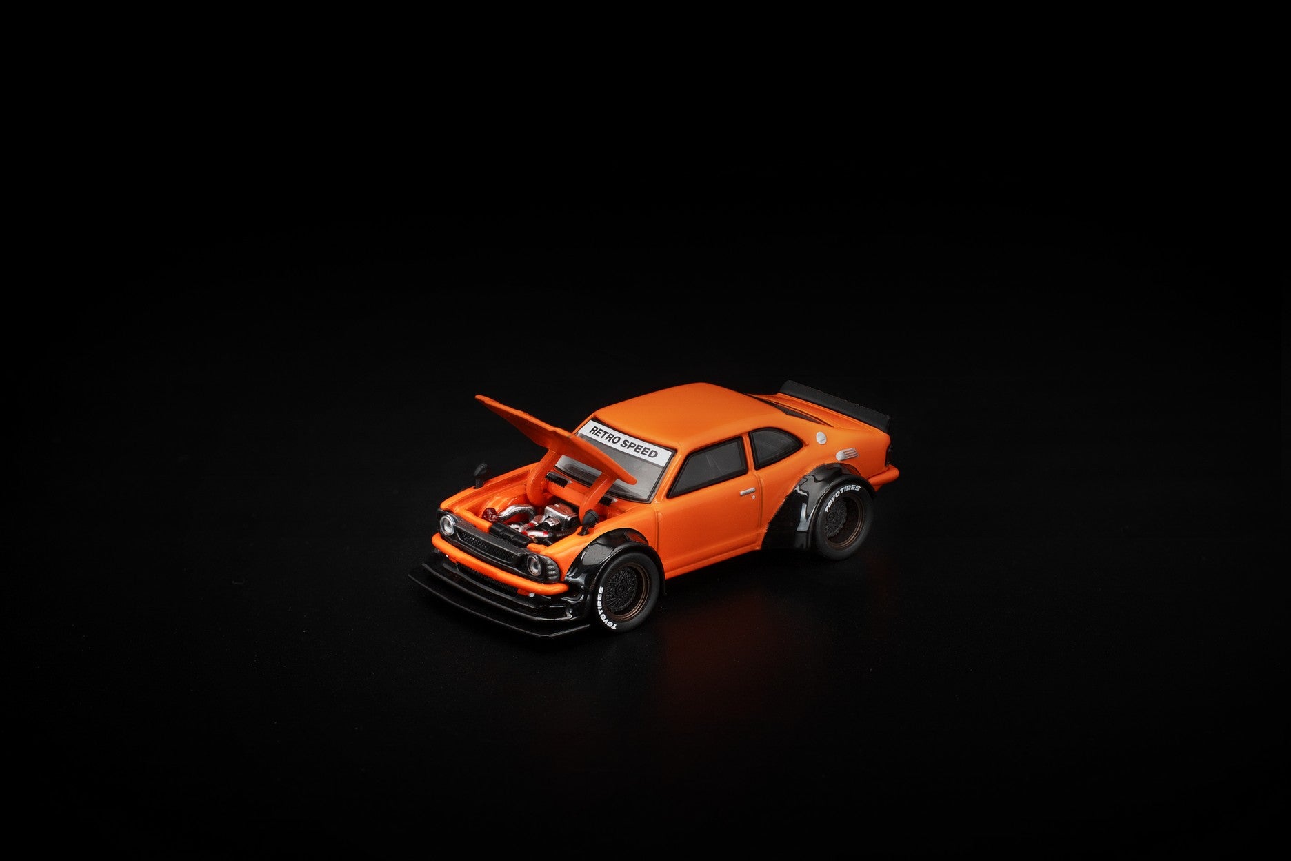 (Pre-order) POPRACE 1/64 TOYOTA COROLLA KE25 ORANGE Diecast Model Car