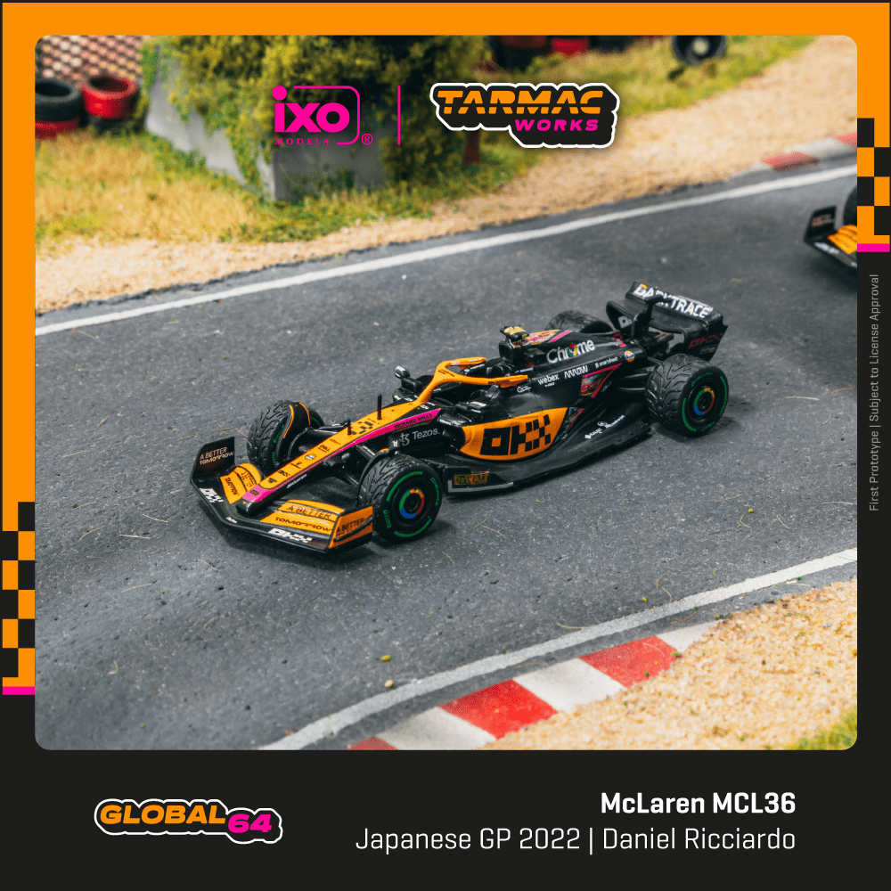 Tarmac Works 1/64 McLaren MCL36 Japanese Grand Prix 2022 Daniel