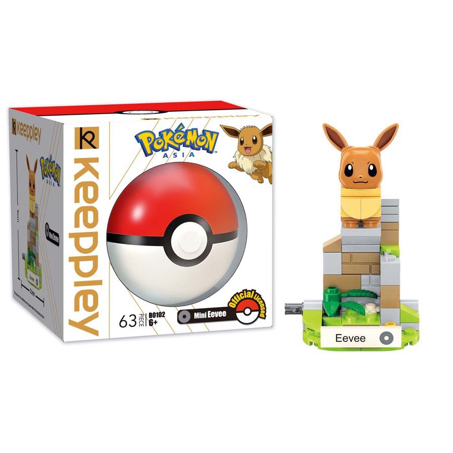 Keeppley Building Blocks Toy #B0105 : Pokemon Series - Mini Eevee (63pcs)