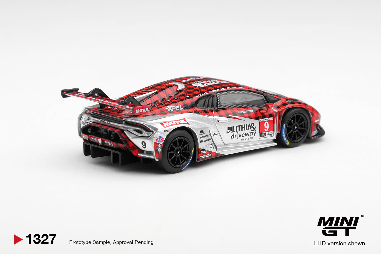 (Pre-order) Mini GT 1/64 #1327 Lamborghini Huracan GT3 EVO2 #9 Motorsports 2025