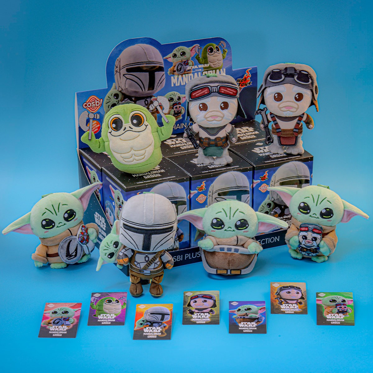 Hot Toys Star Wars The Mandalorian and Grogu Cosbi Plush Keychain (Full set 6)
