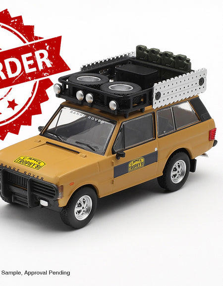 (Pre-order) MINI GT #1221 Range Rover 1981 Camel Trophy Sumatra K.Stoppa & A.Val