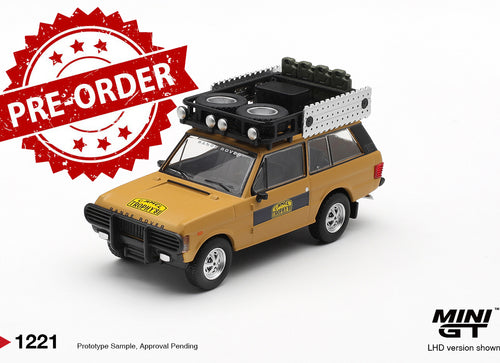 Load image into Gallery viewer, (Pre-order) MINI GT #1221 Range Rover 1981 Camel Trophy Sumatra K.Stoppa &amp; A.Val
