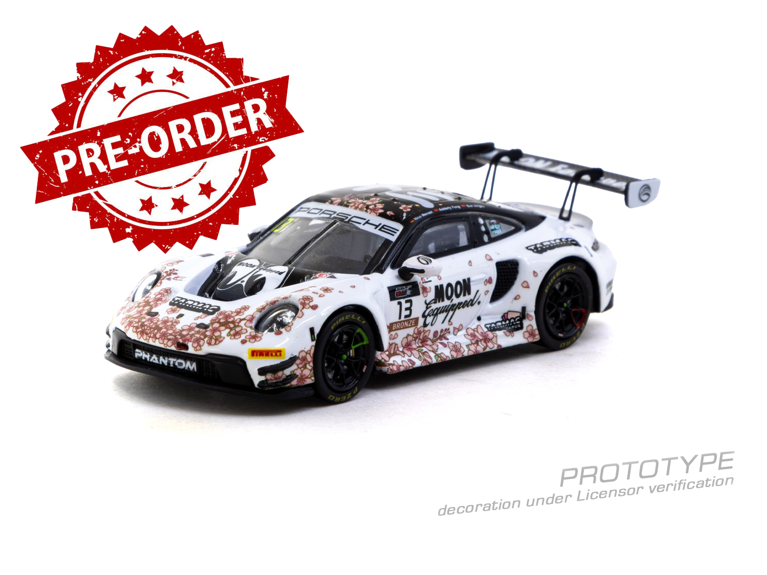 (Pre-order)Tarmac Works 1/64 Porsche 911 GT3 R Suzuka 1000km 2025 Phantom Global