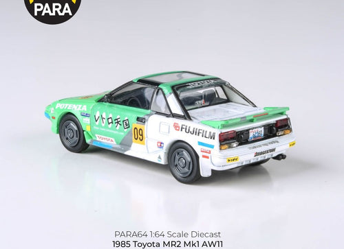 Load image into Gallery viewer, PARA64 1/64 1985 Toyota MR2 MK1 AW11 Fujifilm LHD Diecast Model Car
