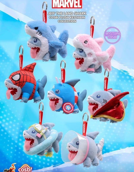 Hot Toys Jeff the Land Shark Cosbi Plush Keychain Collection Set (Full set of 6)