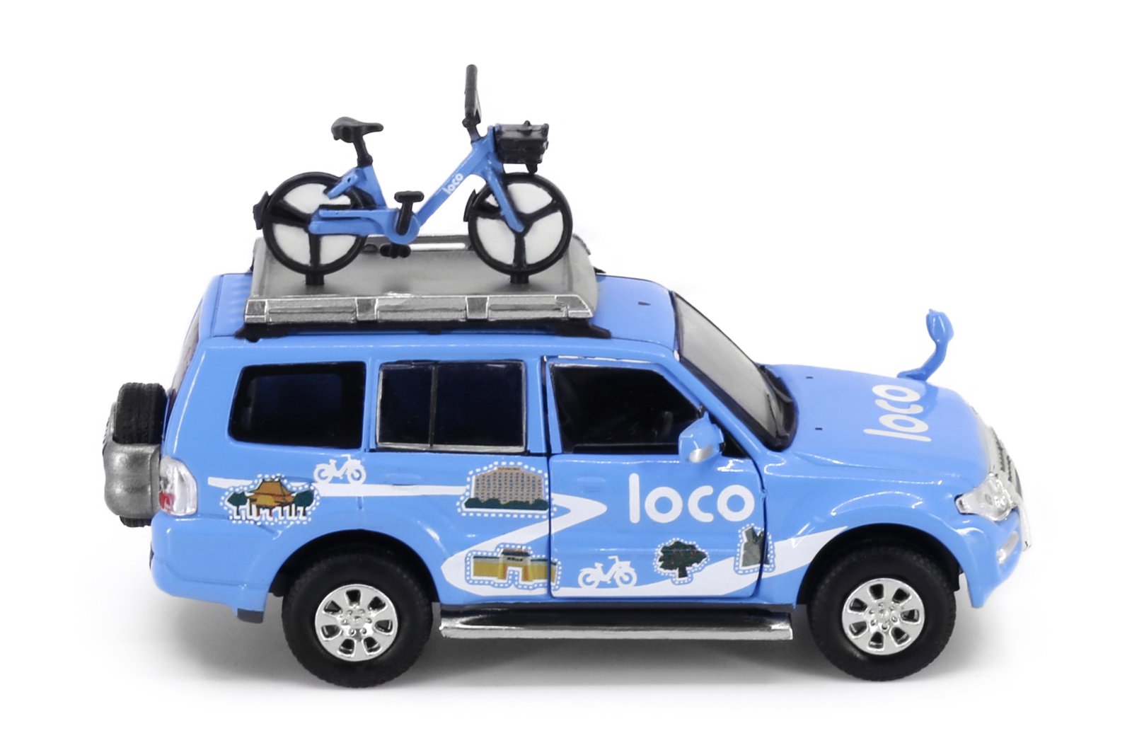 Tiny City 128 Die-cast Model Car - MITSUBISHI Pajero Loco Bike