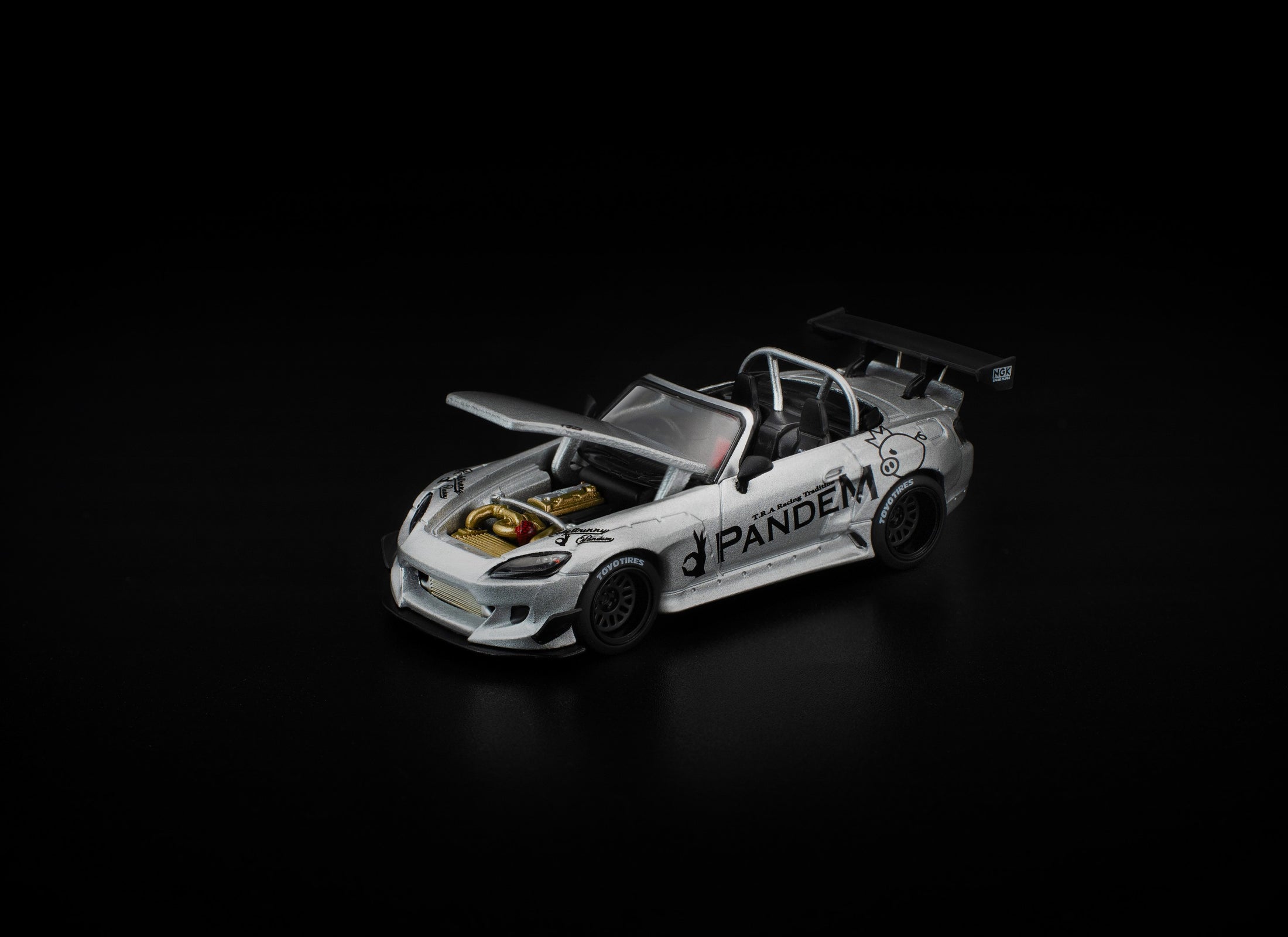 (Pre-order) POPRACE 1/64 PANDEM S2000 SILVER #PR640451 Diecast Model Car