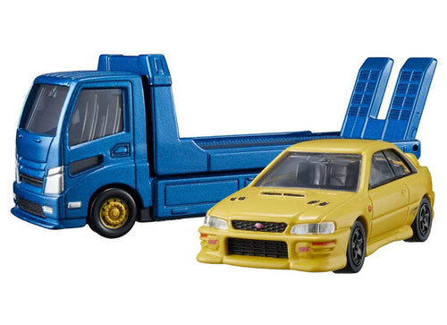 Load image into Gallery viewer, Takara Tomy Tomica Die-cast Car Transporter Subaru Impreza WRX Type R STi Ver.
