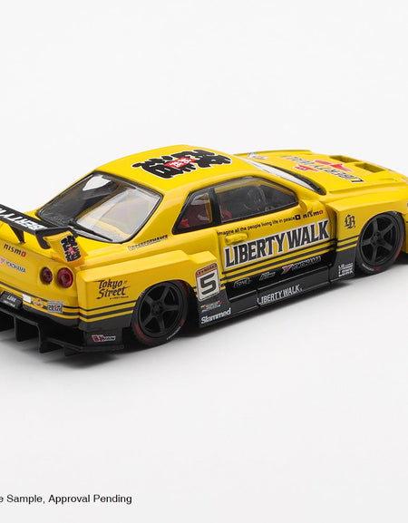MINI GT #1182 Nissan LB-ER34 Super Silhouette SKYLINE Sport Yellow