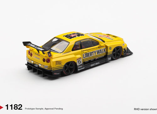Load image into Gallery viewer, MINI GT #1182 Nissan LB-ER34 Super Silhouette SKYLINE Sport Yellow
