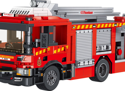 Load image into Gallery viewer, Royal Toys City Story RT71 Hong Kong Fire Pump Vehicle Fire Engine Block 525pc
