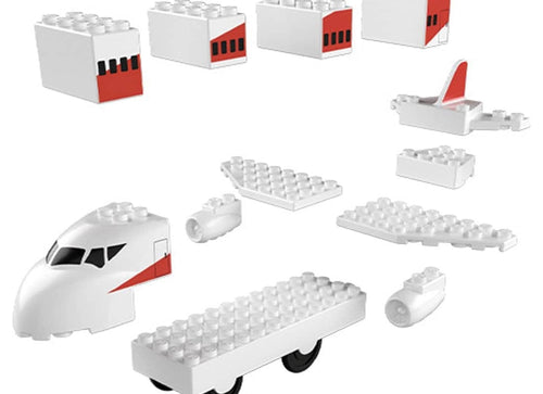 Load image into Gallery viewer, Takara Tomy Tomica Plarail Blocks Airplane set
