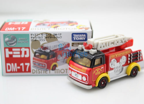 Load image into Gallery viewer, Takara Tomy Tomica Disney Motors DM-17 Mickey Mouse Fire Truck Toy Car 2015

