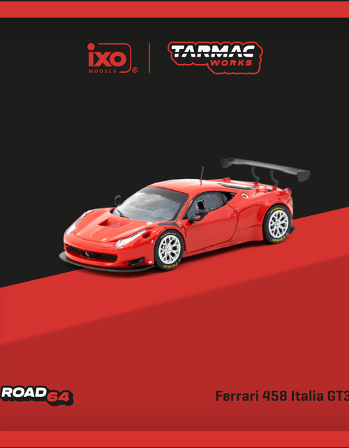 Load image into Gallery viewer, Tarmac Works 1/64 Ferrari 458 Italia GT3 Red Diecast Model Car

