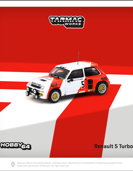 Tarmac Works 1/64 Renault 5 Turbo  Rallye du Var 1982 Alain Prost