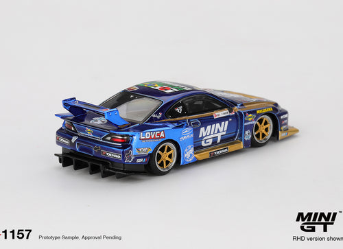Load image into Gallery viewer, MINI GT 1/64 #1157 Nissan LB-Super Silhouette S15 SILVIA #555 Team
