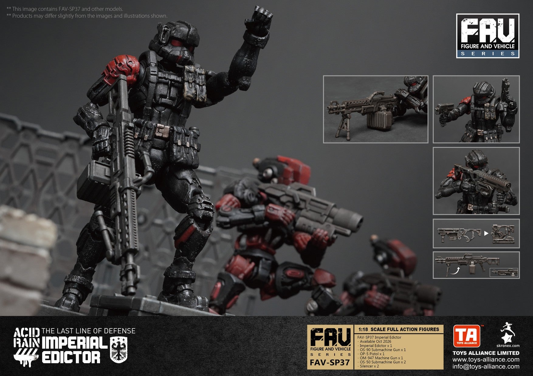 Toy Alliance Acid Rain FAV-SP37 Imperial Edictor Action Figure Set