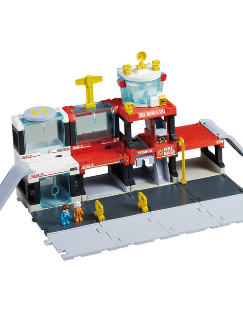 Load image into Gallery viewer, Takara Tomy Tomica World Town - Town Creator Fire Base play Set
