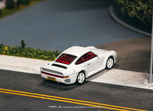 Load image into Gallery viewer, (Pre-order) Tarmac Works 1/64 Porsche 959 White Model Car + Trading Cards Set
