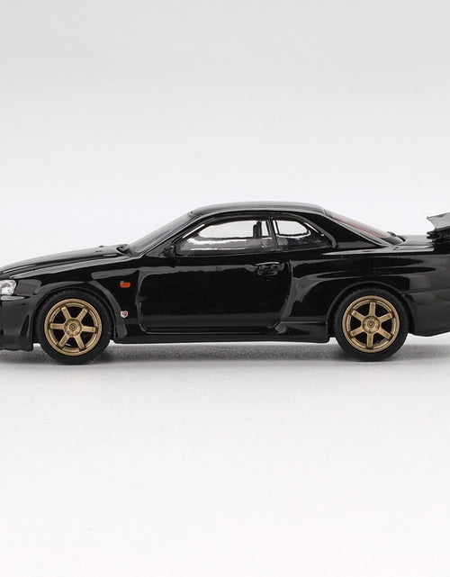 Load image into Gallery viewer, Mini GT 1/64 1126 Nissan Skyline GT-R (R34) V.Spec Black Pearl W/ TE37 Wheel
