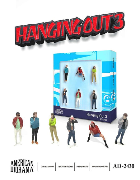 American Diorama 1:64 Figure Set: Hanging Out 3 Full Set #AD-2430